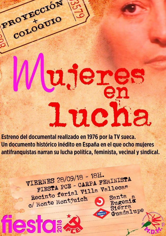 Mujeres en lucha Fiestas PCE 2018 Vallecas