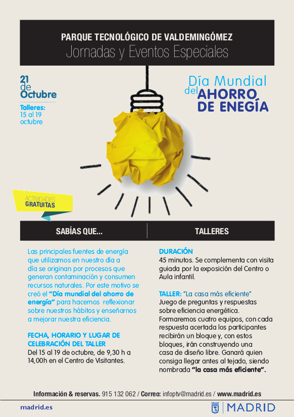 Día Mundial Ahorro Energia Vallecas