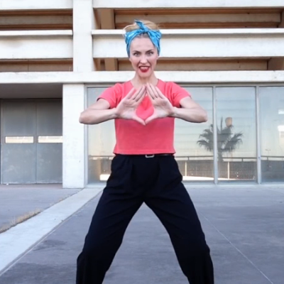 Flashmob "Vallecas se mueve contra las violencias machistas"