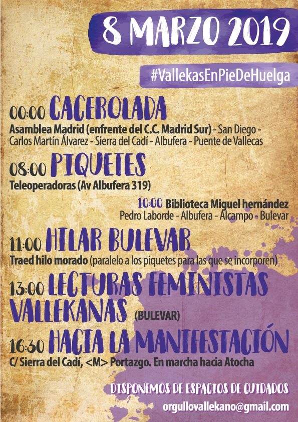 8M Vallekas en pie de huelga