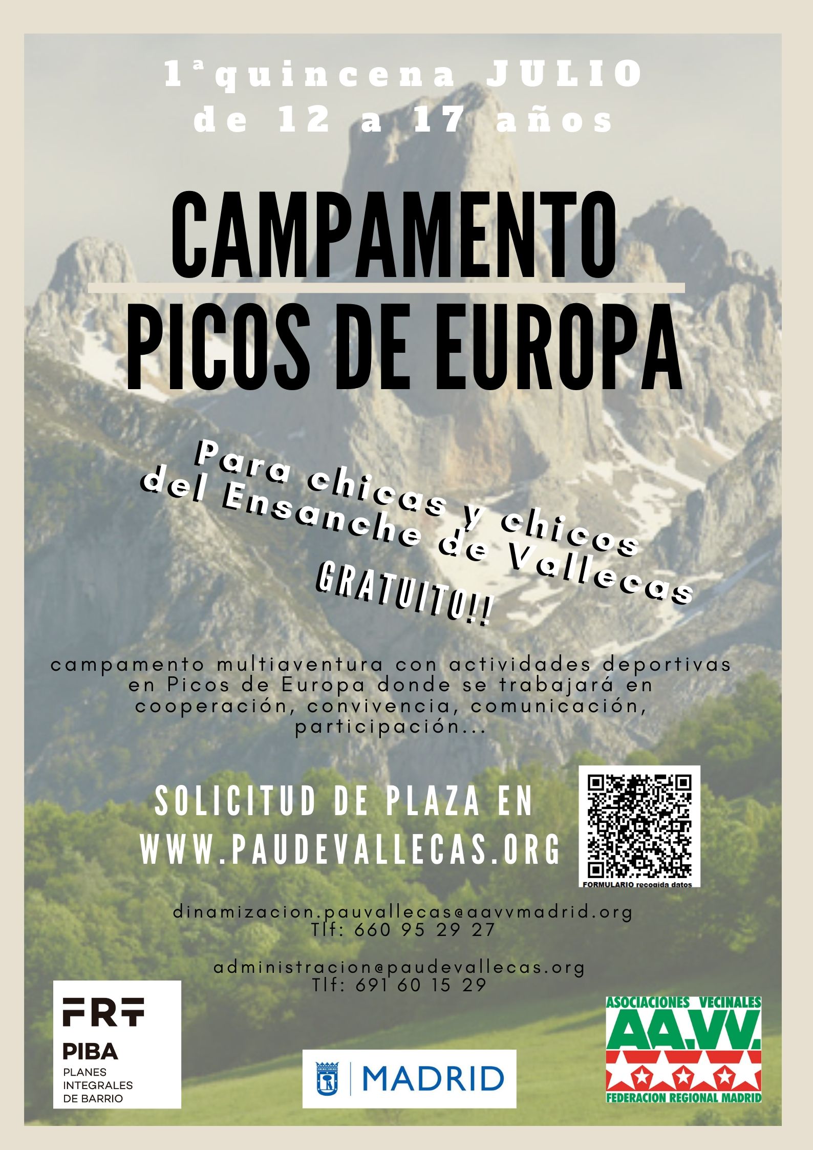 Campamento Vallecas PAU Ensanche de Vallecas