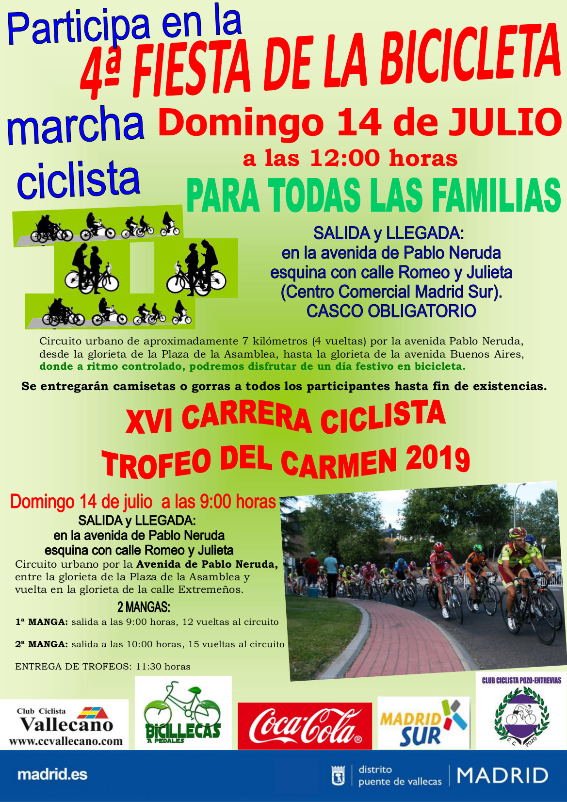 14´Julio Carrera Ciclista y Fiesta de la Bicicleta Vallecas 2019