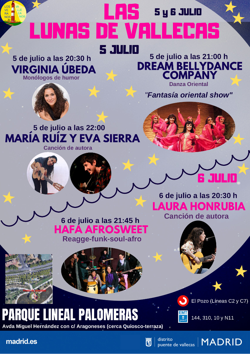 5 y 6´Julio - LOS VERANOS VALLECANOS-Ciclo Las Lunas de Vallecas-esc