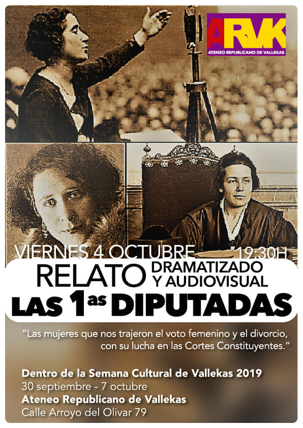 Las primeras diputadas Clara Campoamor Ateneo Republicano Vallecas