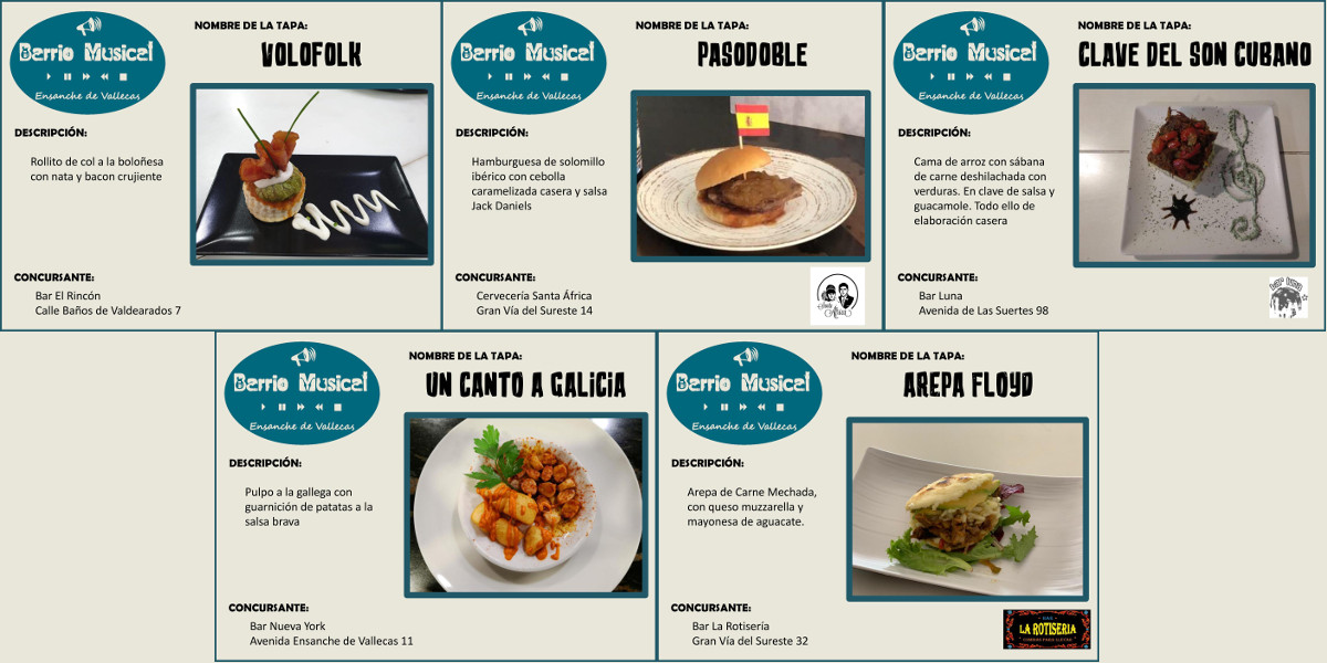 Tapas Barrio Musical Ensanche de Vallecas