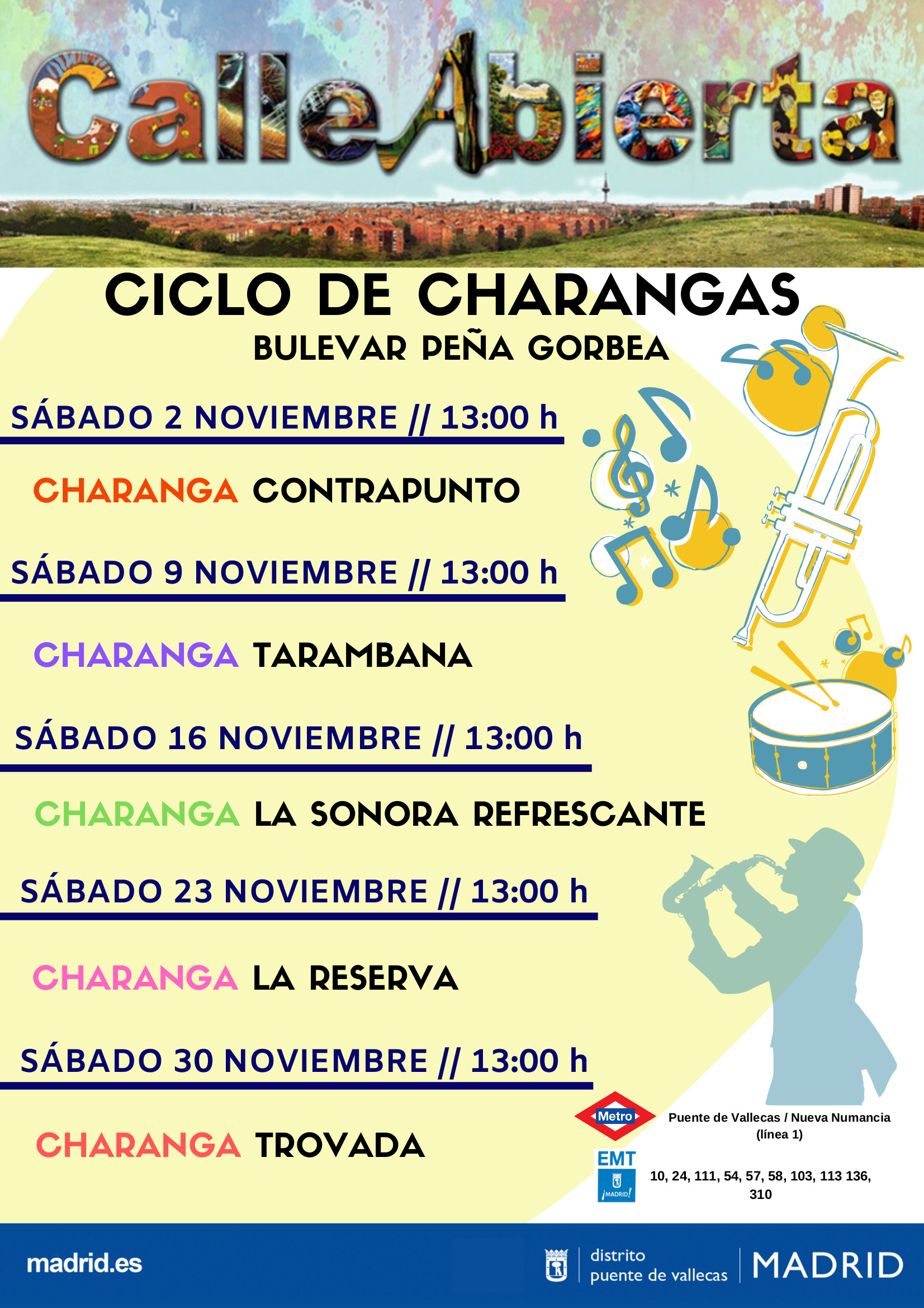 Calle abierta ciclo de charangas Vallecas