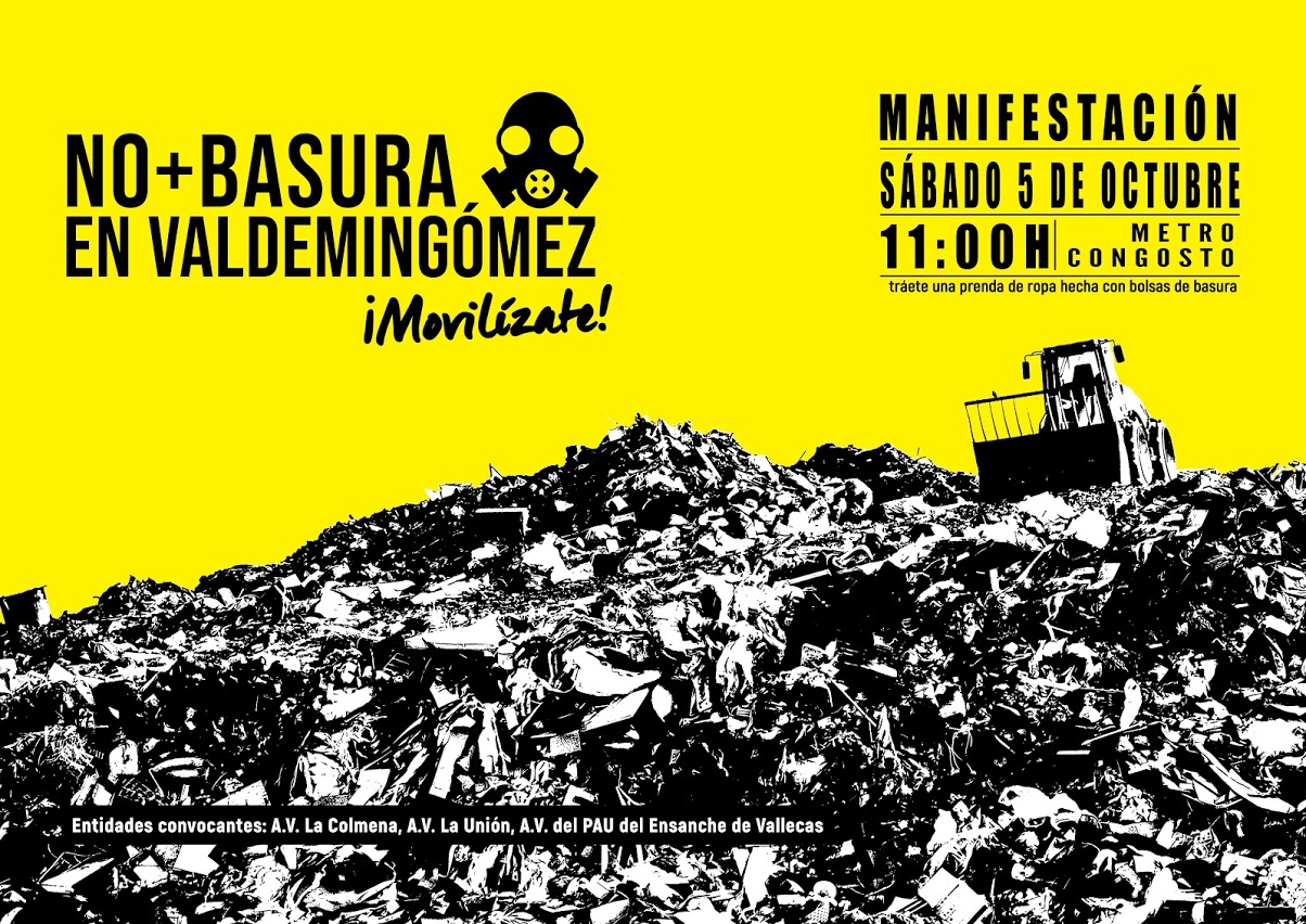 Cartel Mani Residuos Oct2019 Vallecas