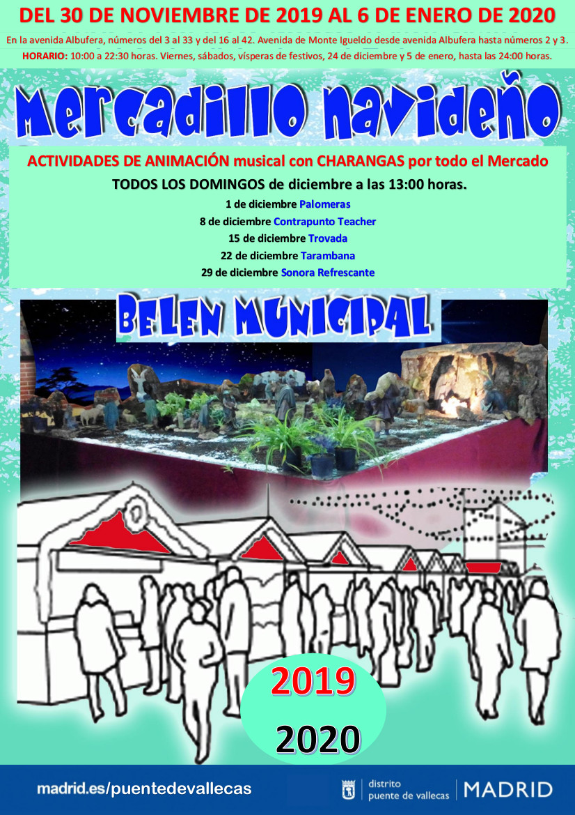 MERCADO DE NAVIDAD y BELÉN vallecas 2019