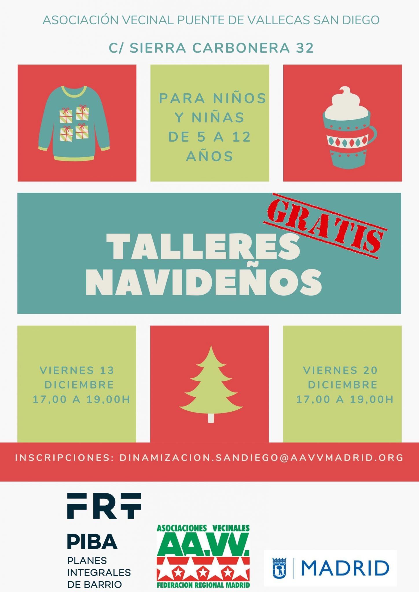talleres infantiles navidad vallecas 2019