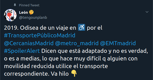 2019. Odisea de un viaje en silla de ruedas por el transporte público de Madrid