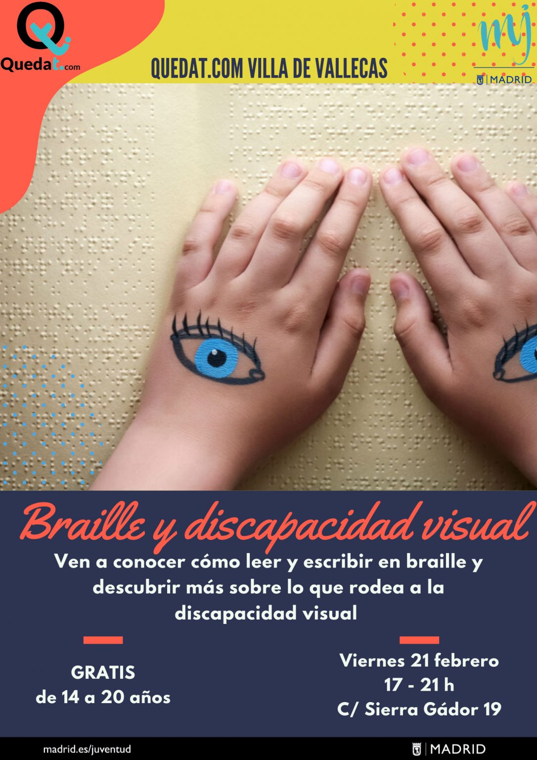Braille y discapacidad visual Vallecas Viva