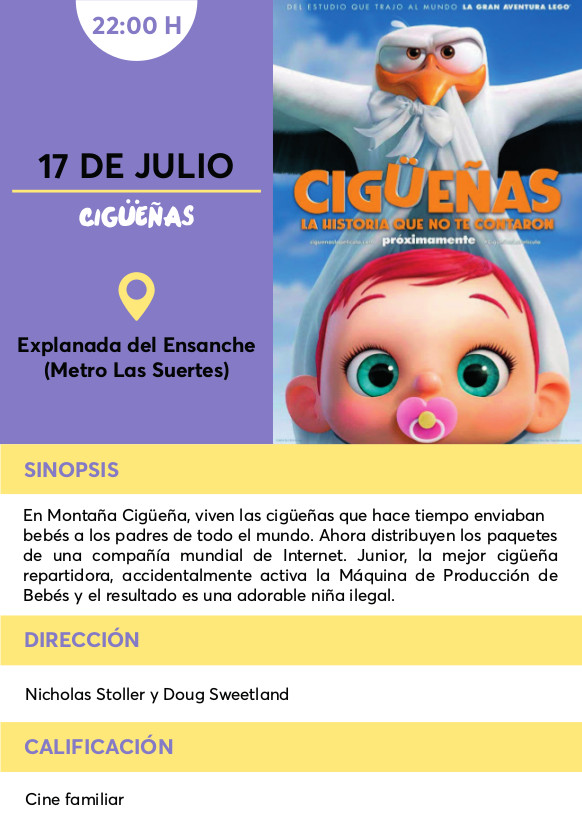 Cigueñas cine verano Vallecas