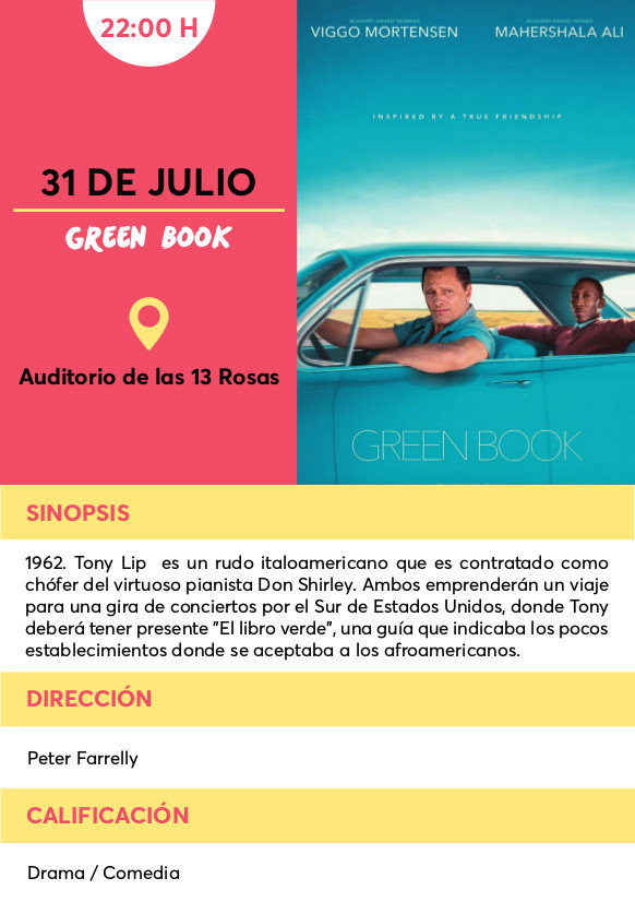 green book cine verano Vallecas