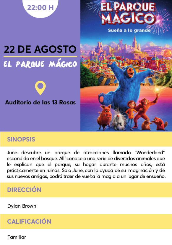 parque magico cine verano Vallecas