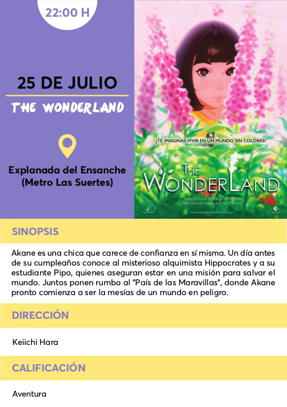 wonderland cine verano Vallecas