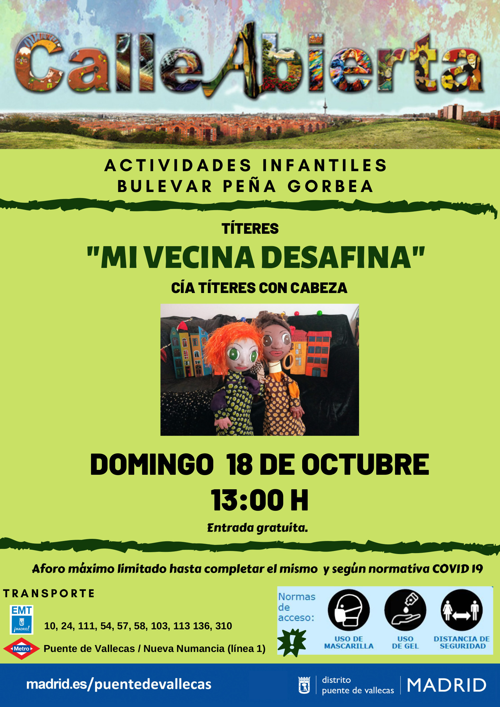 18´Octubre - MI VECINA DESAFINA - Calle abierta infantil Vallecas Bulevarte