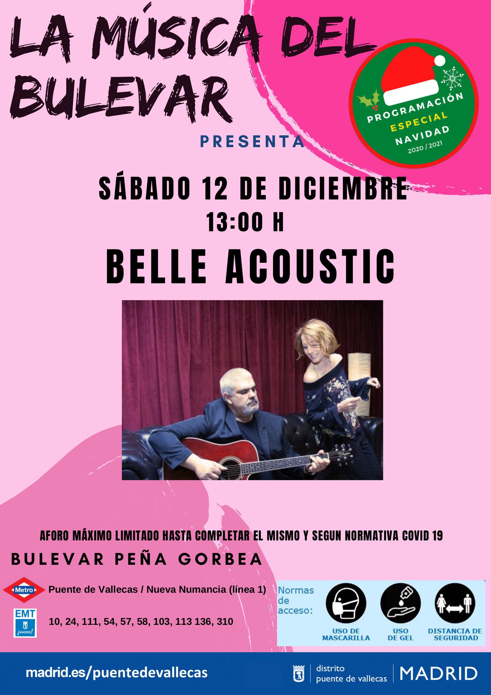 12´Diciembre - BELLE ACOUSTIC- Ciclo LA MUSICA DEL BULEVAR_Vallecas