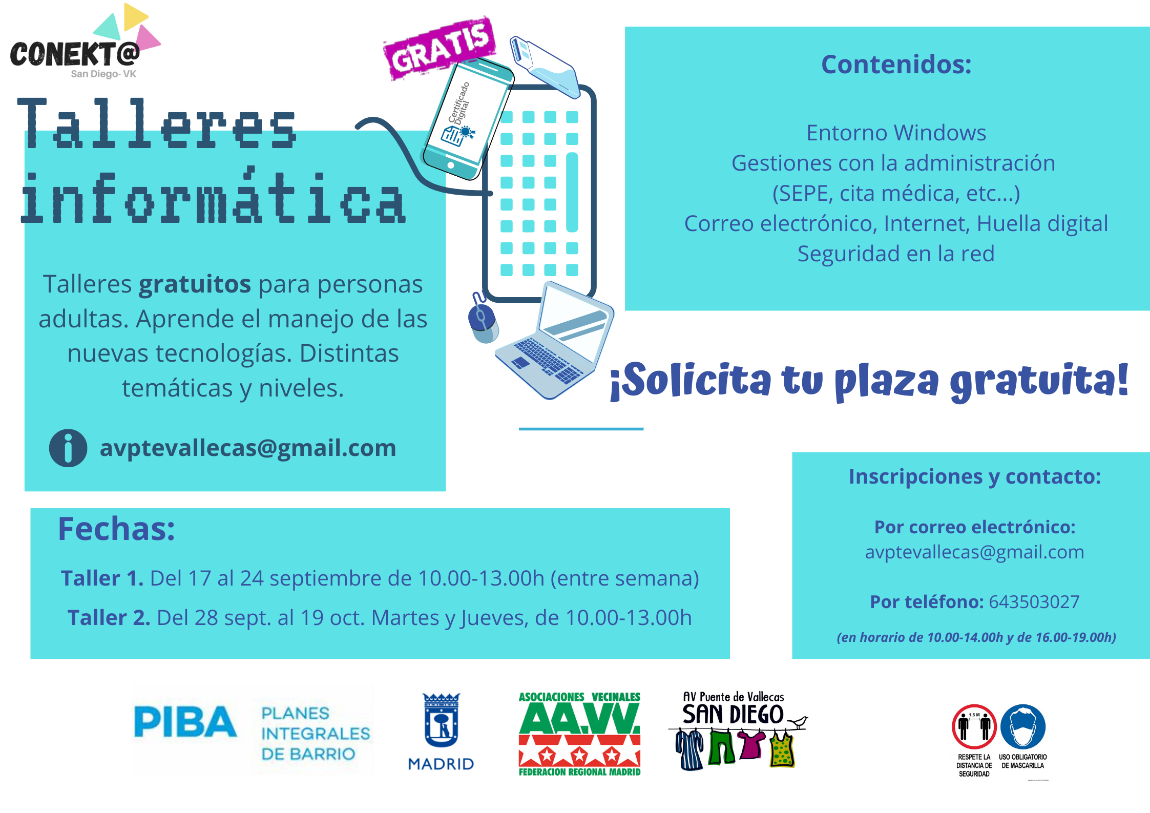 Cartel_Conekta_sept Vallecas