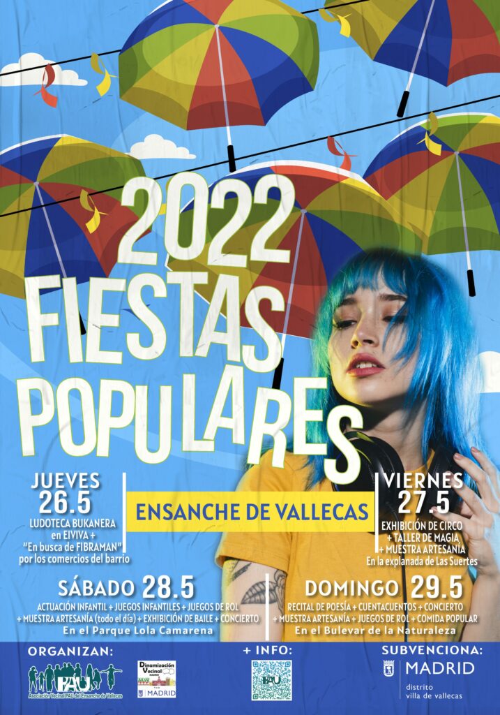 Cartel Fiestas eNSANCHE vALLECAS